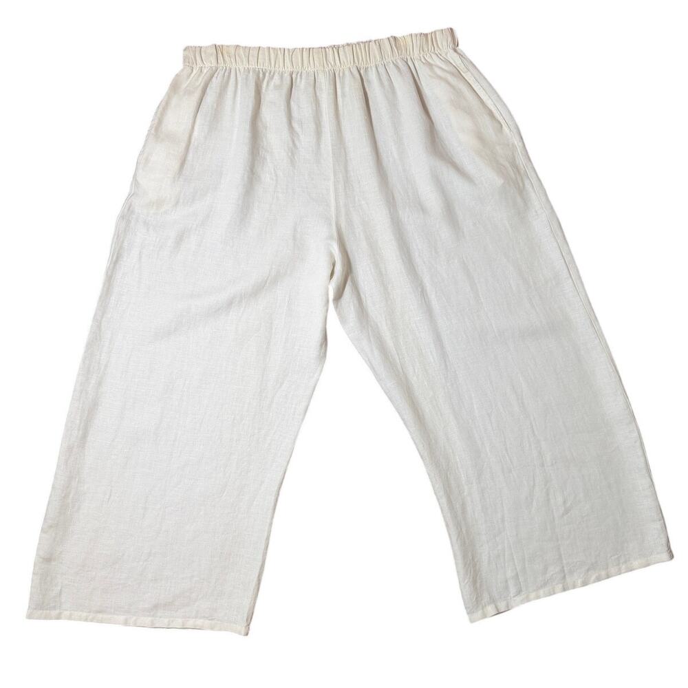 bryn WALKER 100% Linen Pull On Pants Size Large